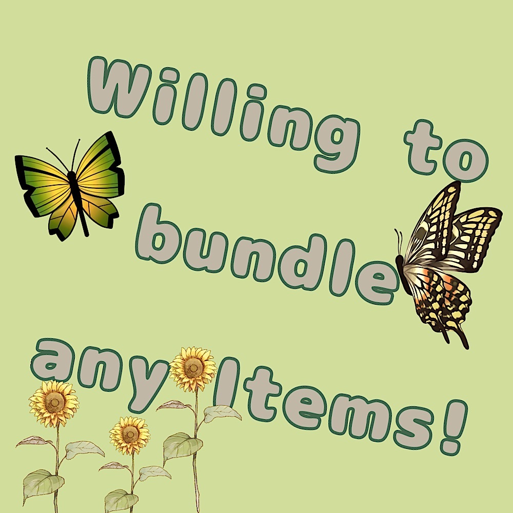 Willing to bundle any items together!Send a bundle and I’ll shoot you an offer!